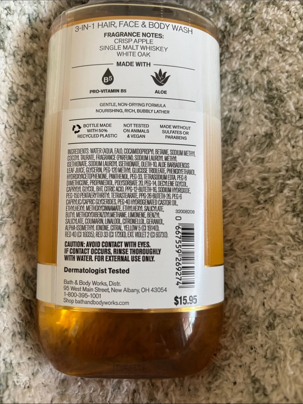 Bath & Body Works Mens Whiskey Reserve Body Wash 3in1 NWT 10 oz
